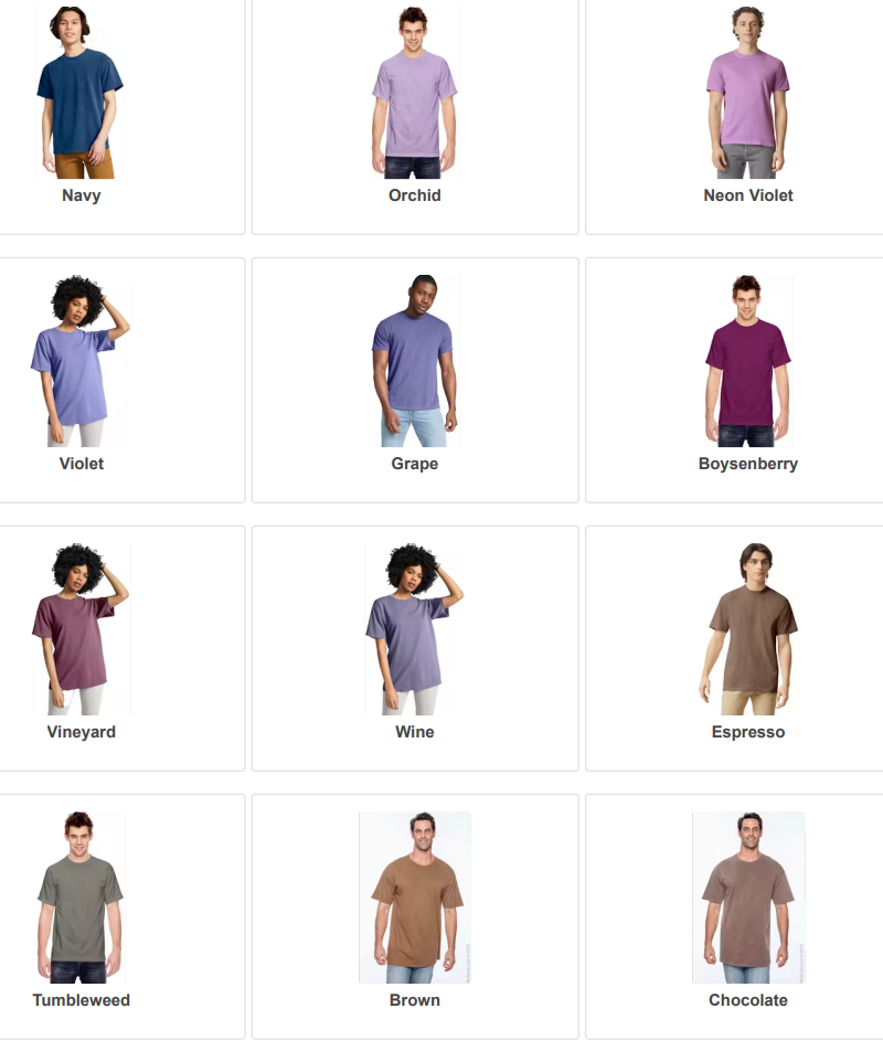 ADULT COMFORT COLORS
