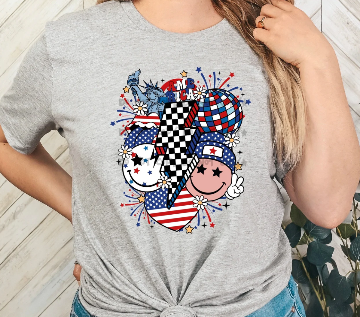 Patriotic Collage Statue of Liberty