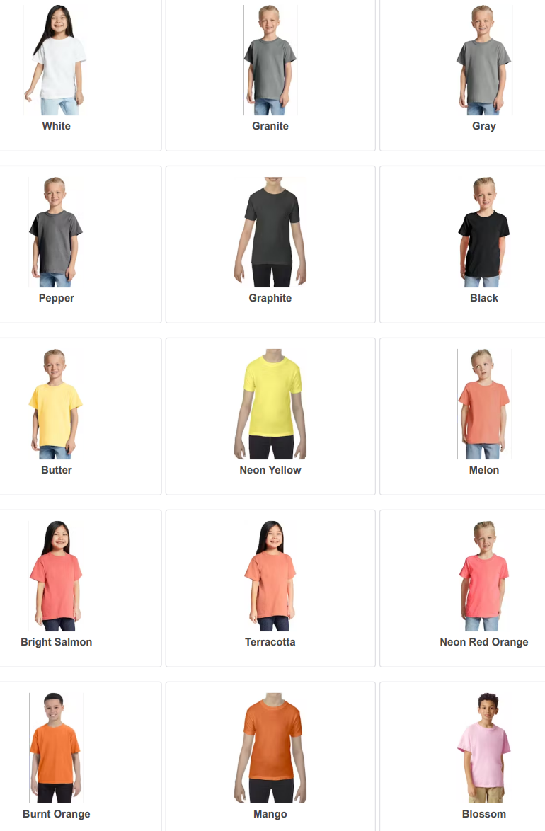 YOUTH COMFORT COLORS