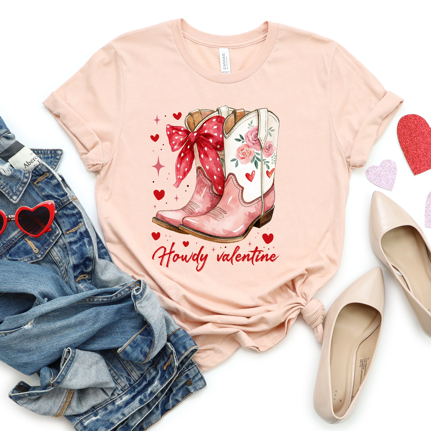 *Howdy Valentine Boots Graphic Tee