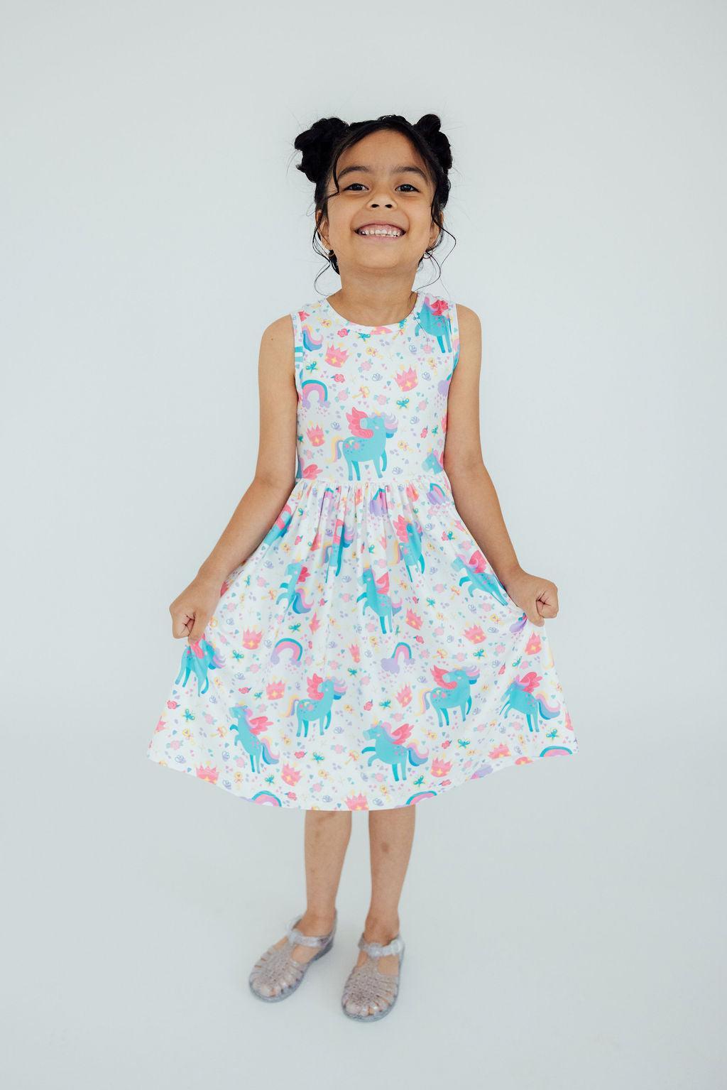 Rainbow Meadows Tank Twirl Dress
