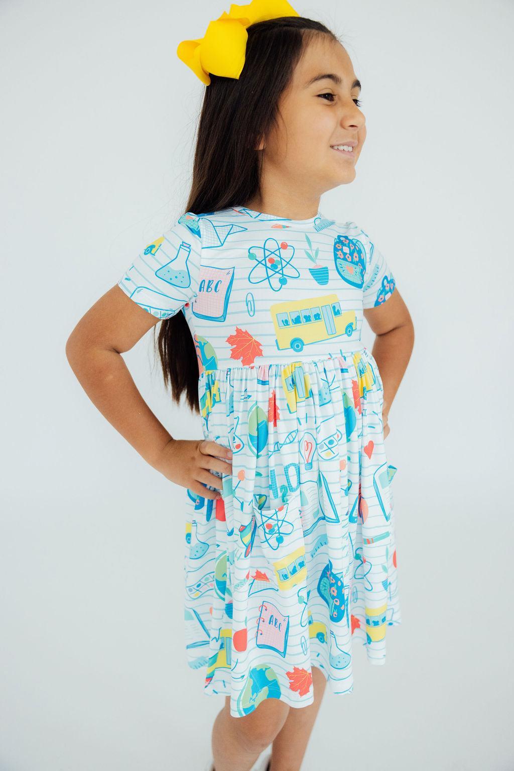 School Rules S/S Pocket Twirl Dress