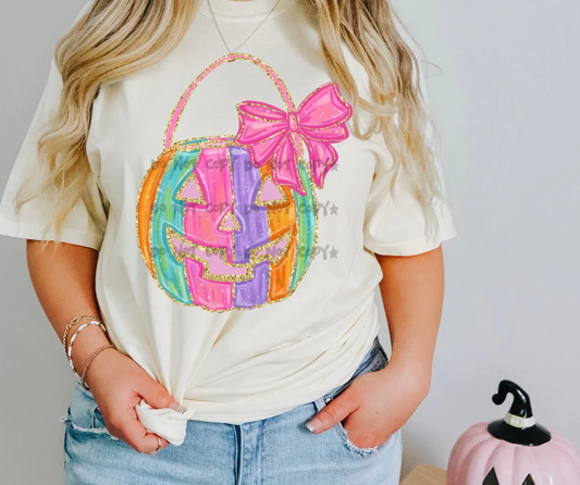 Girl Pumpkin Bucket