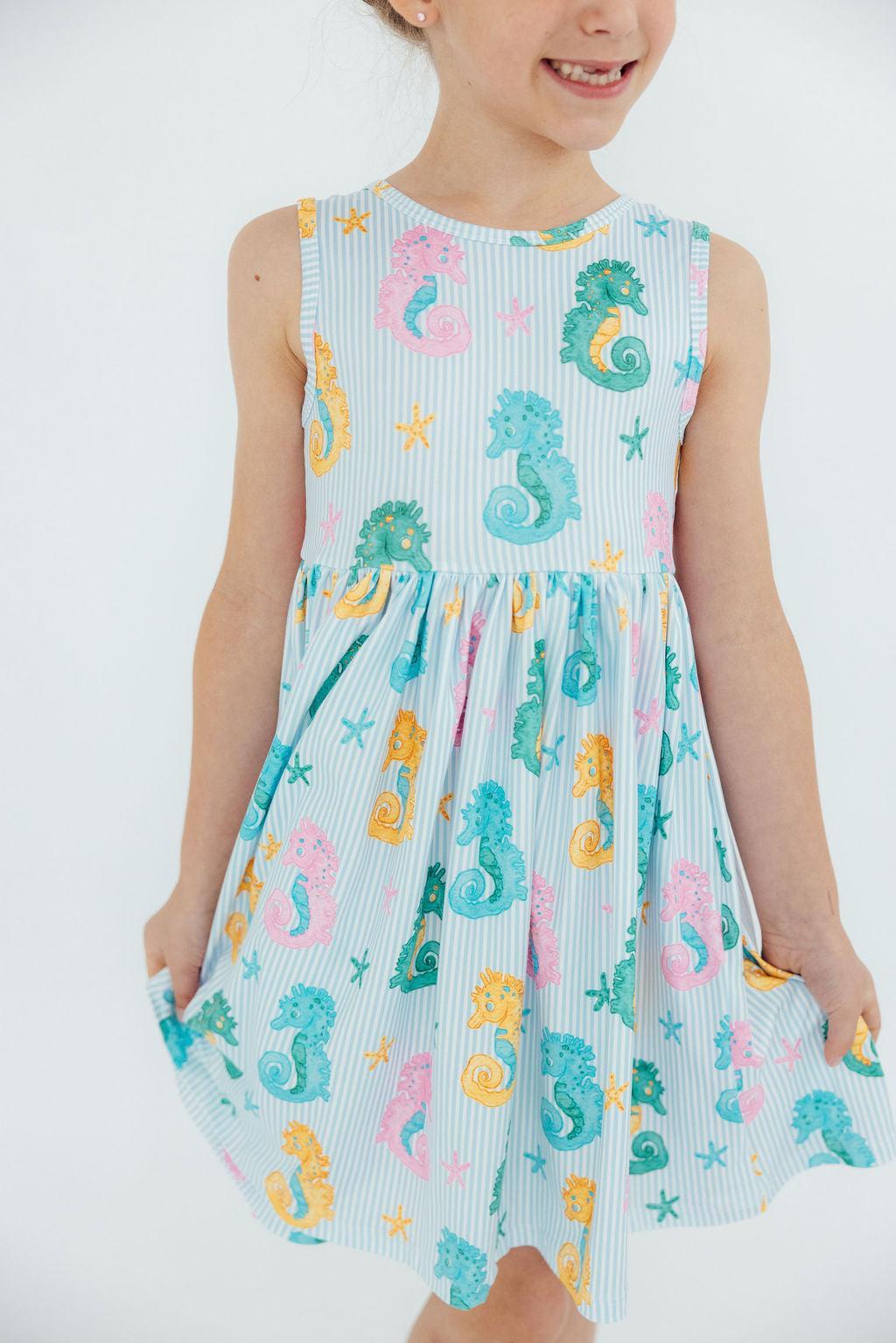 Seahorse Swirl Tank Twirl Dress